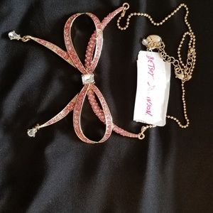 Betsy Johnson Bow Necklace
